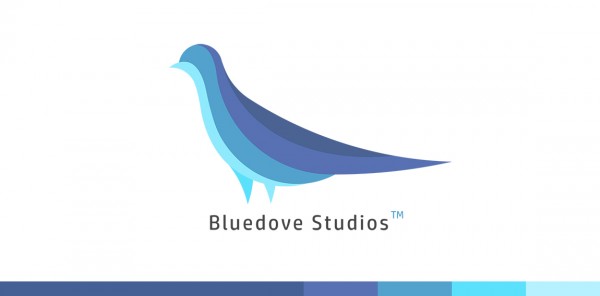 蓝色鸽子商标设计