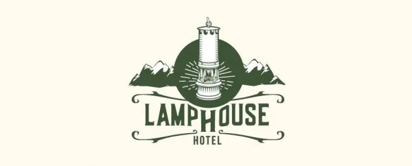 A rustic, yet modern approach for a logo suited for a hotel located in an old miners’ town