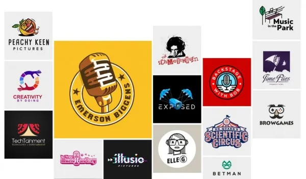 collage of entertainment logos