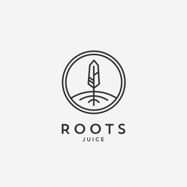 black and white juice logo