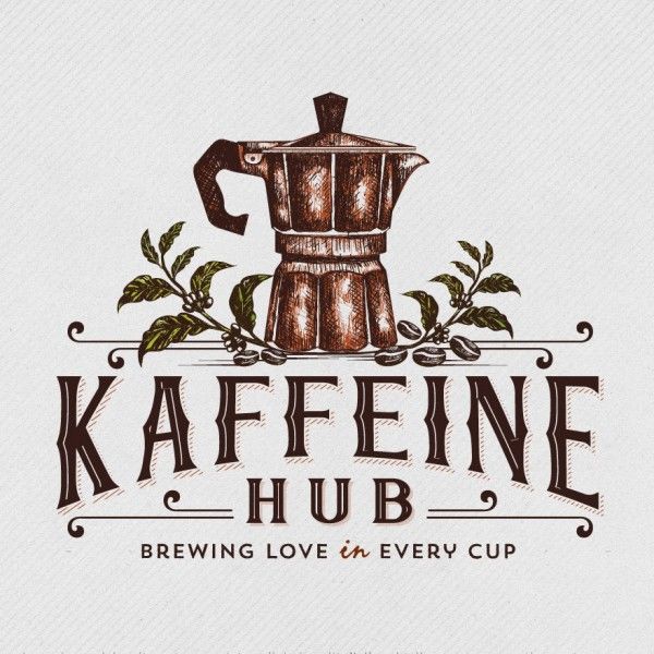 illustrated coffee pot logo