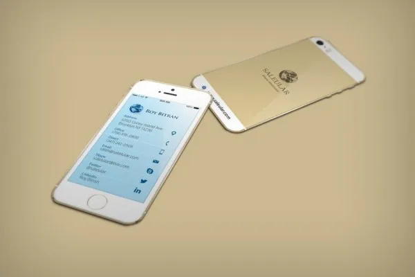 iPhone business card