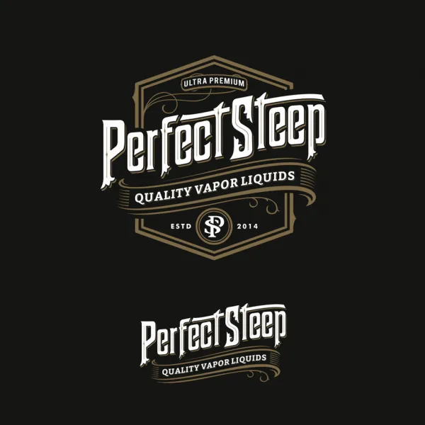 Perfect Steep eJuice logo design