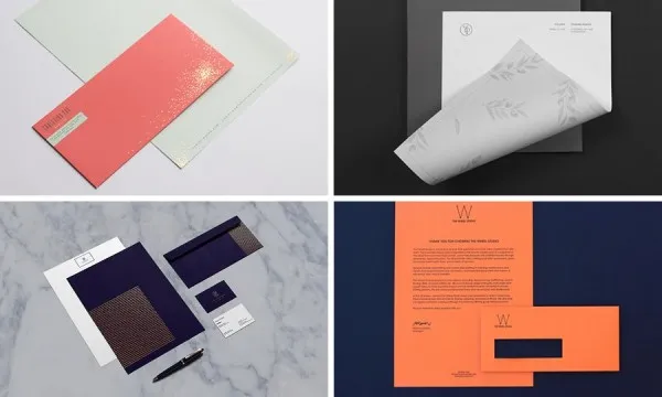Letterhead and envelopes: colorful