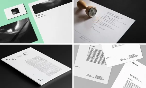 Letterhead and envelopes: Creative Margins