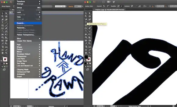 Digital hand-lettering in Illustrator