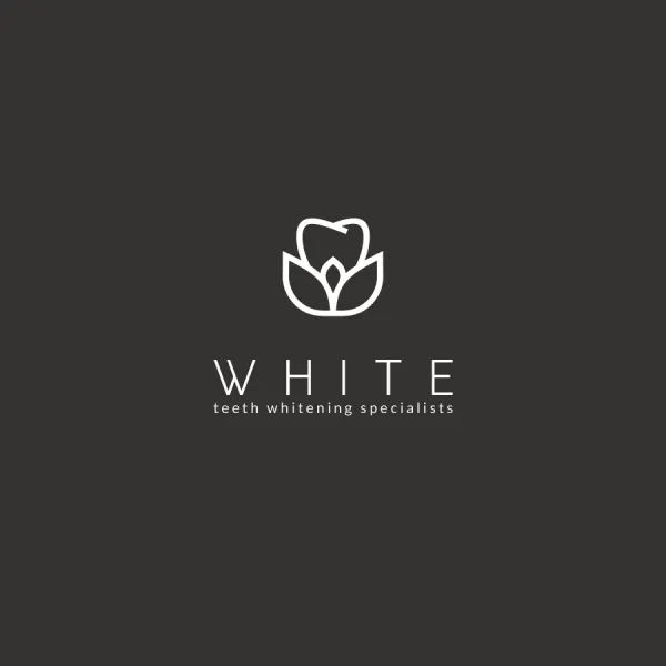 white tooth flower logo