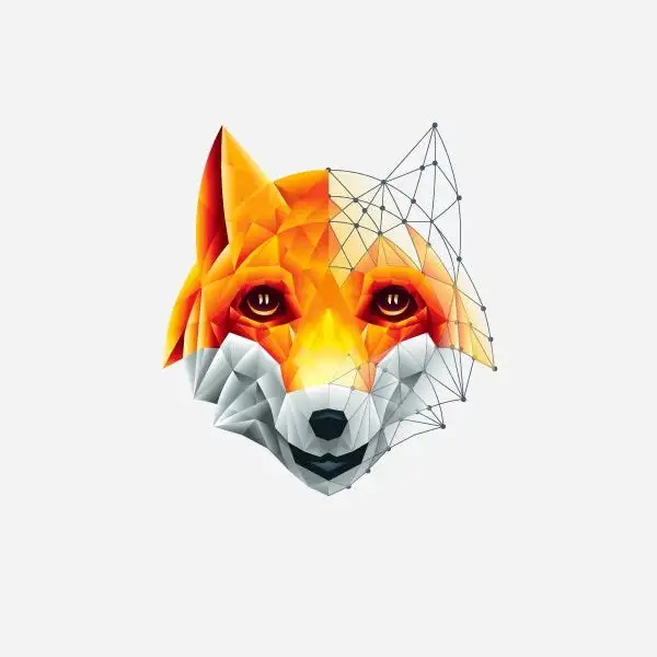 Geometric fox logo