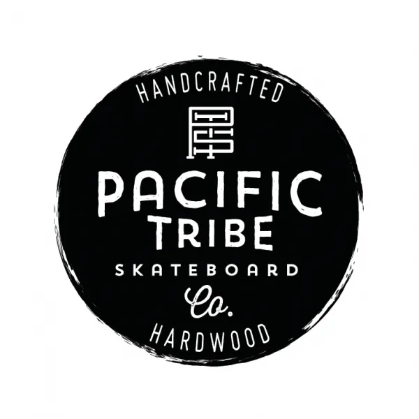 Pacific Tribe handcrafted hardwood skateboard company logo