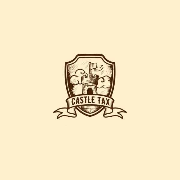vintage castle logo design