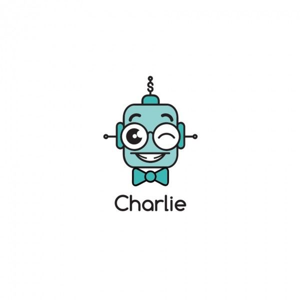 robot mascot logo design
