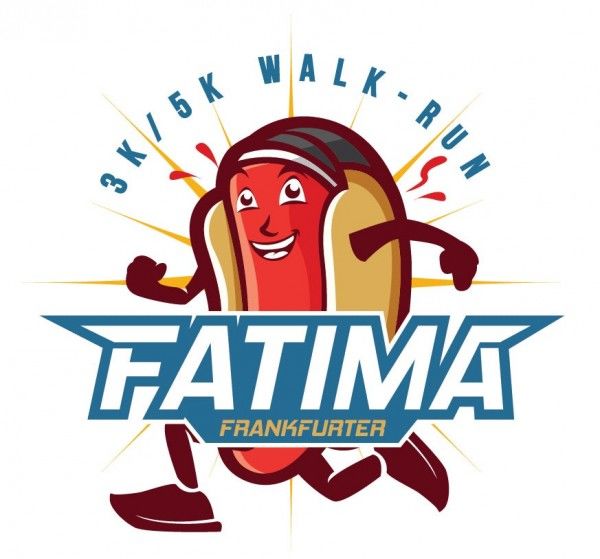 Running hot dog logo design