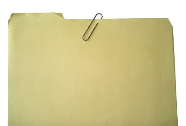 Folder with paper clip