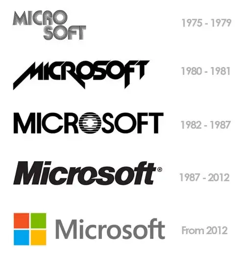 Microsoft’s evolving logo s