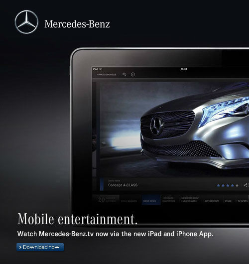 Mercedes-Benz website screenshot