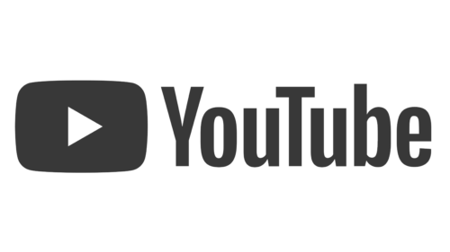 Black YouTube logo