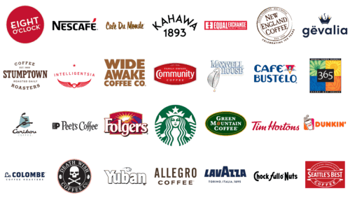 The most famous coffee logos and brands